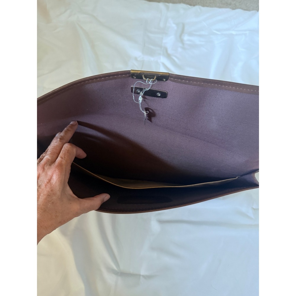 Samsonite Vintage 70's 80's Brown Leather Portfolio Briefcase Case Lock w/Key - Picture 4 of 5